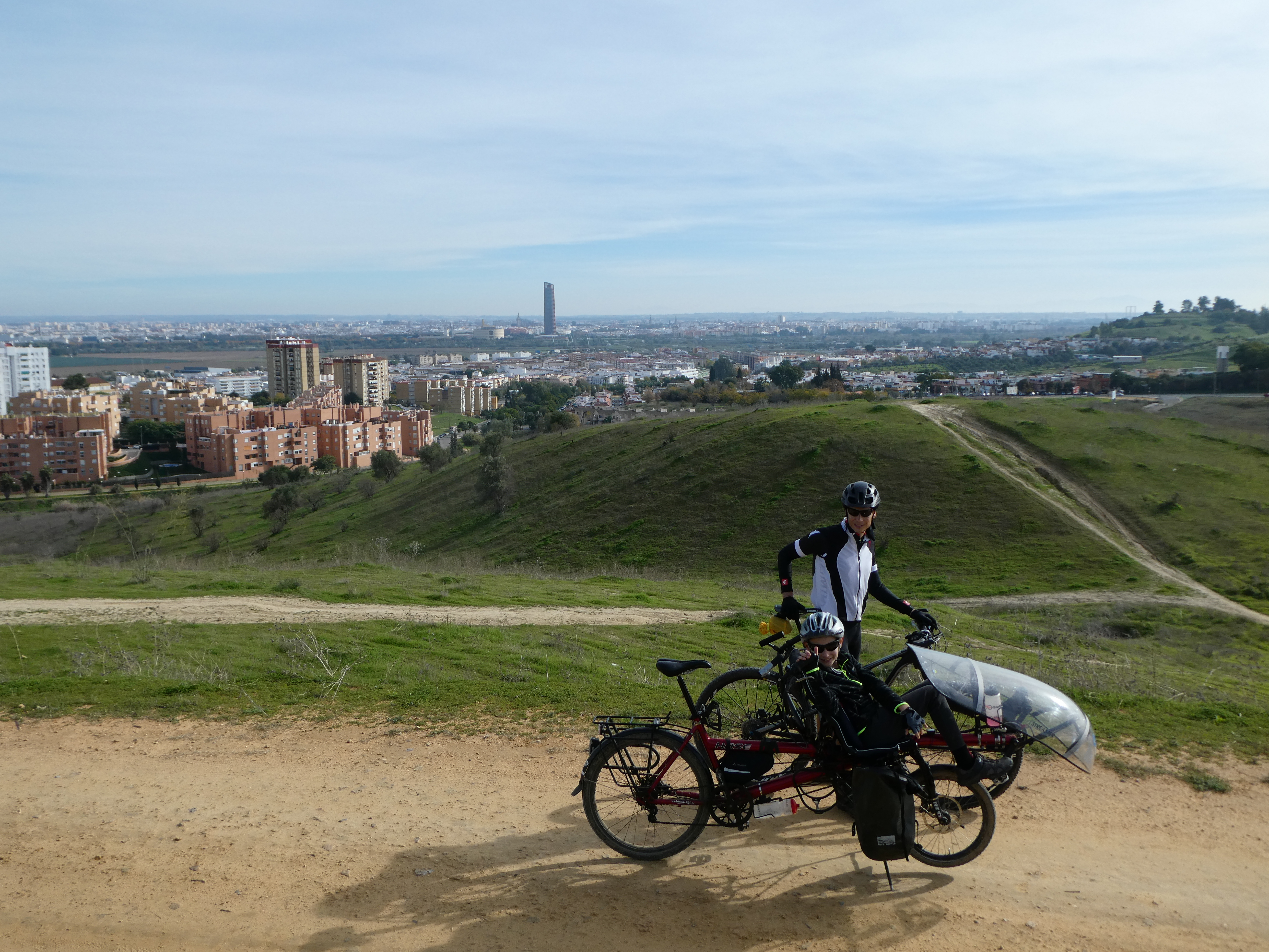 With Elias and Tobias, outskirts of Sevilla 