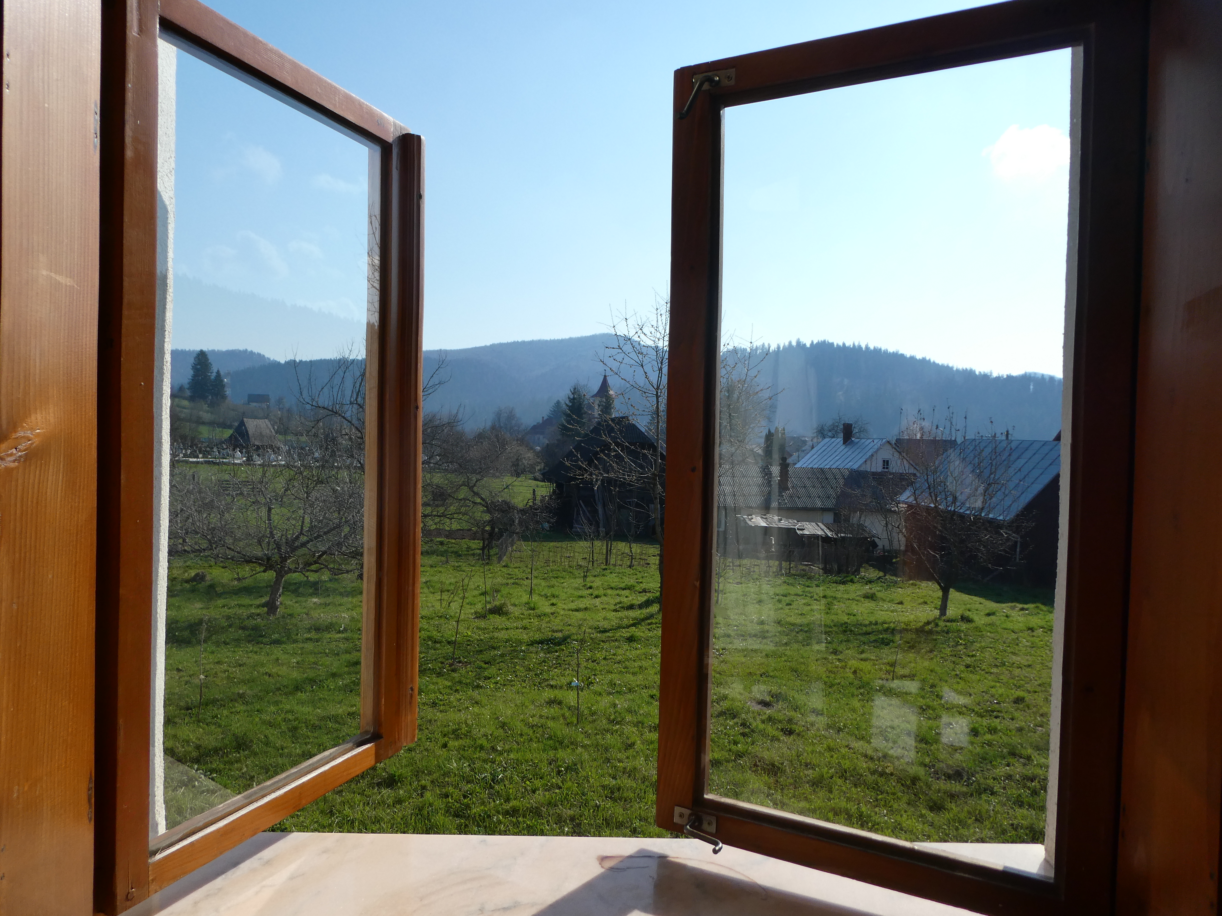 View from our 'cell' in Putna Monastery